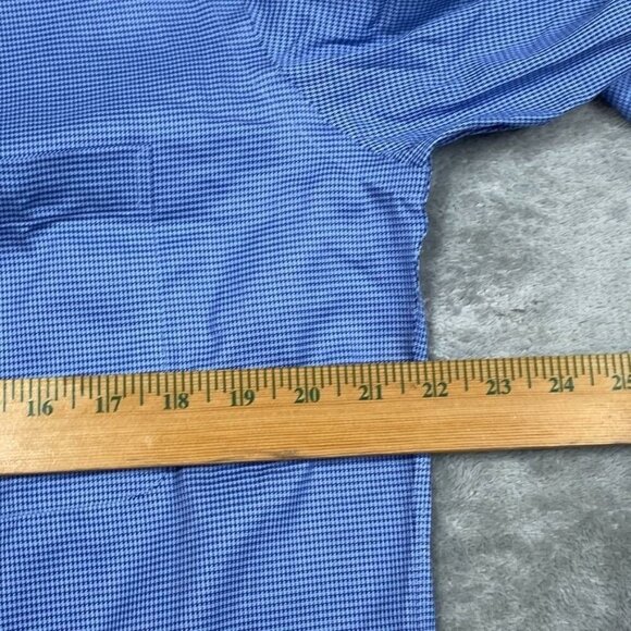 Kirkland Signature Non-Iron Men’s Dress Shirt Blue Size 15.5 a0729 - Picture 4 of 7